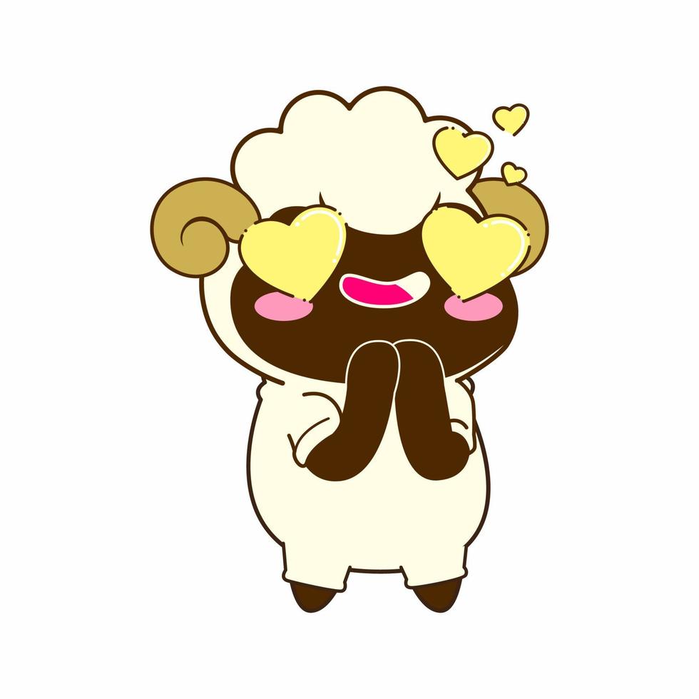 cute little sheep vector illustration, sheep vector set