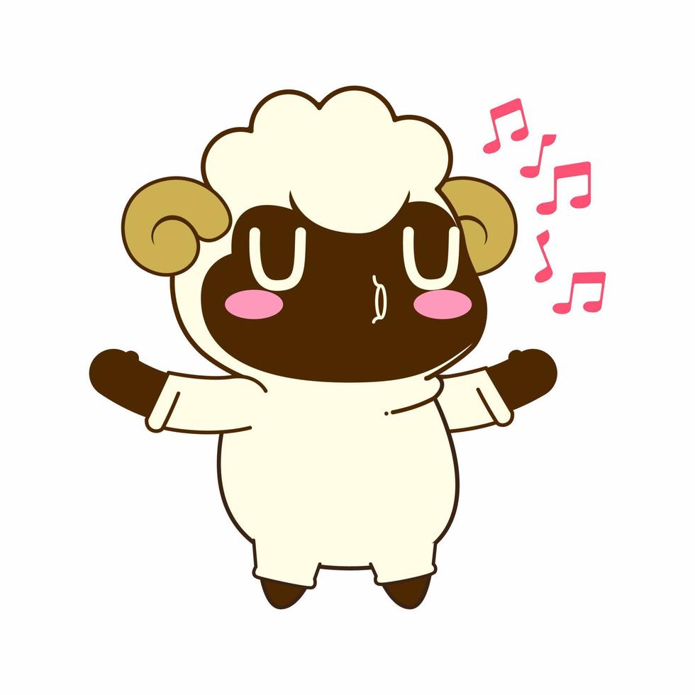 cute little sheep vector illustration, sheep vector set