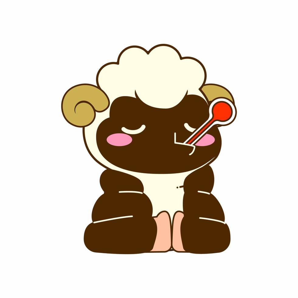 cute little sheep vector illustration, sheep vector set