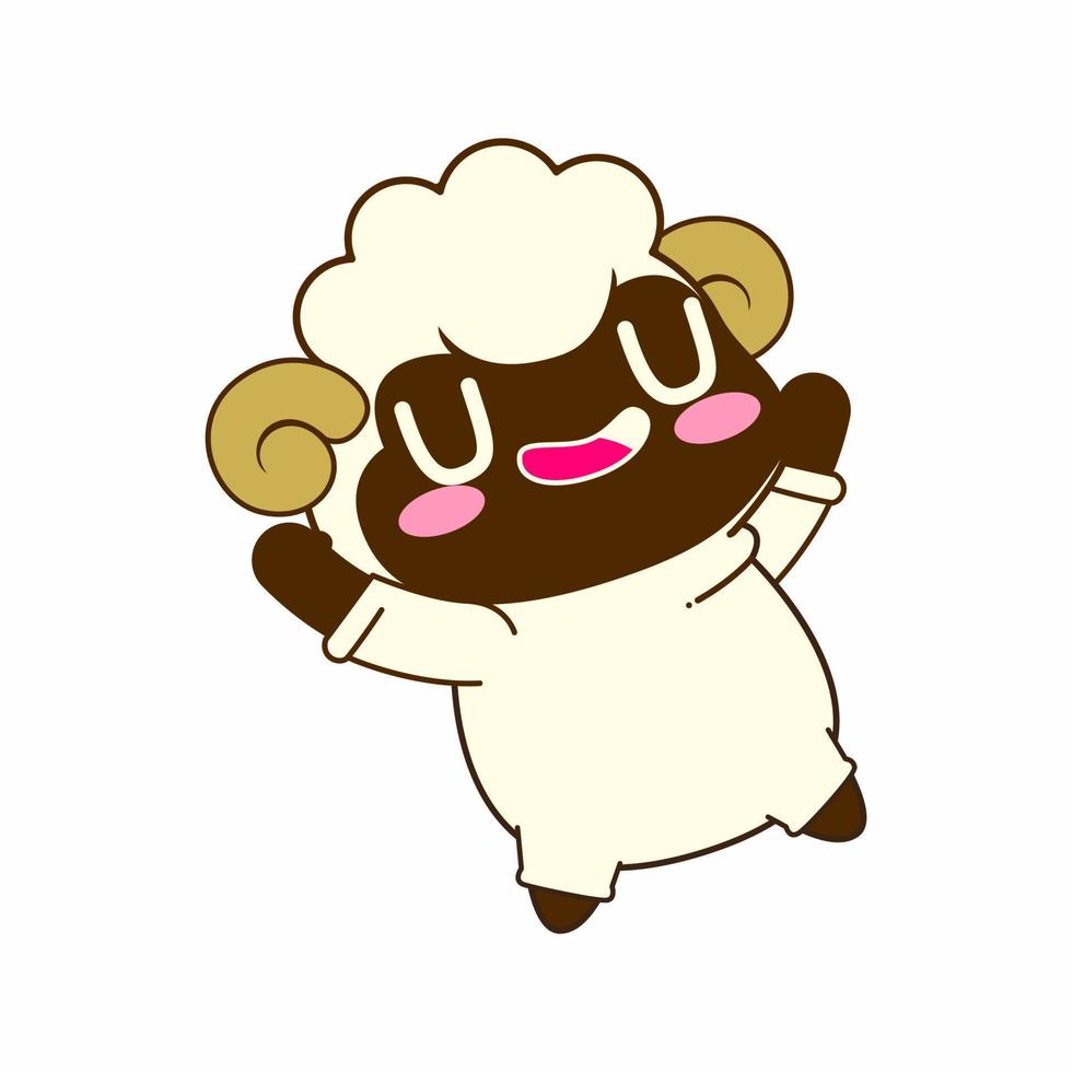 cute little sheep vector illustration, sheep vector set