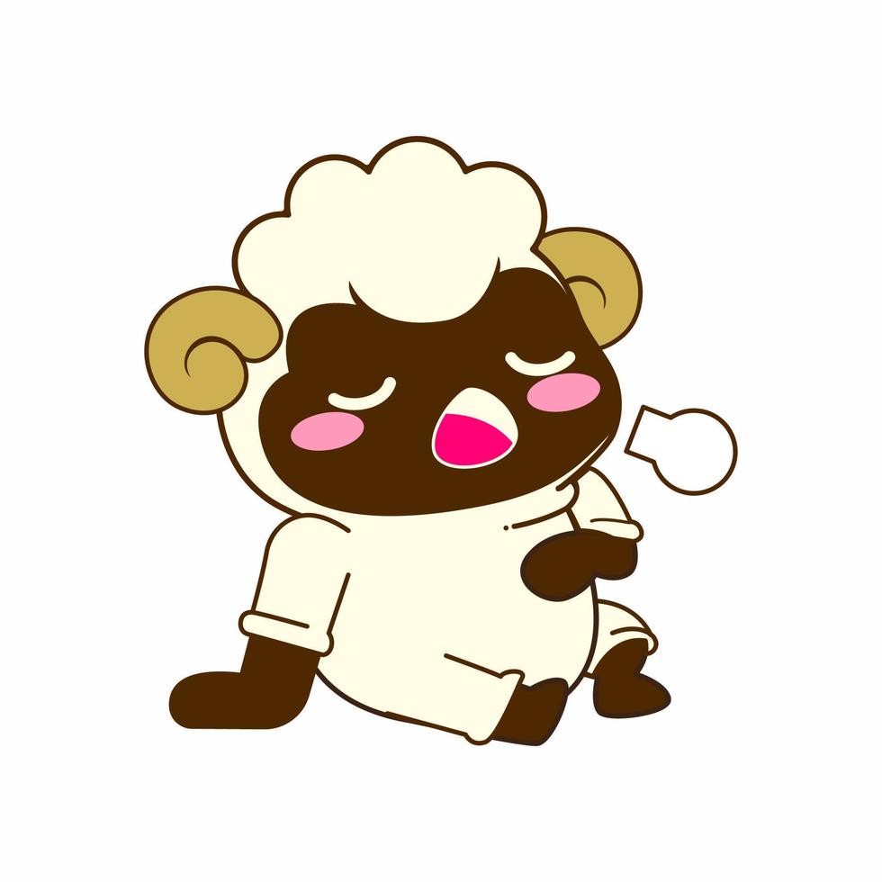 cute little sheep vector illustration, sheep vector set