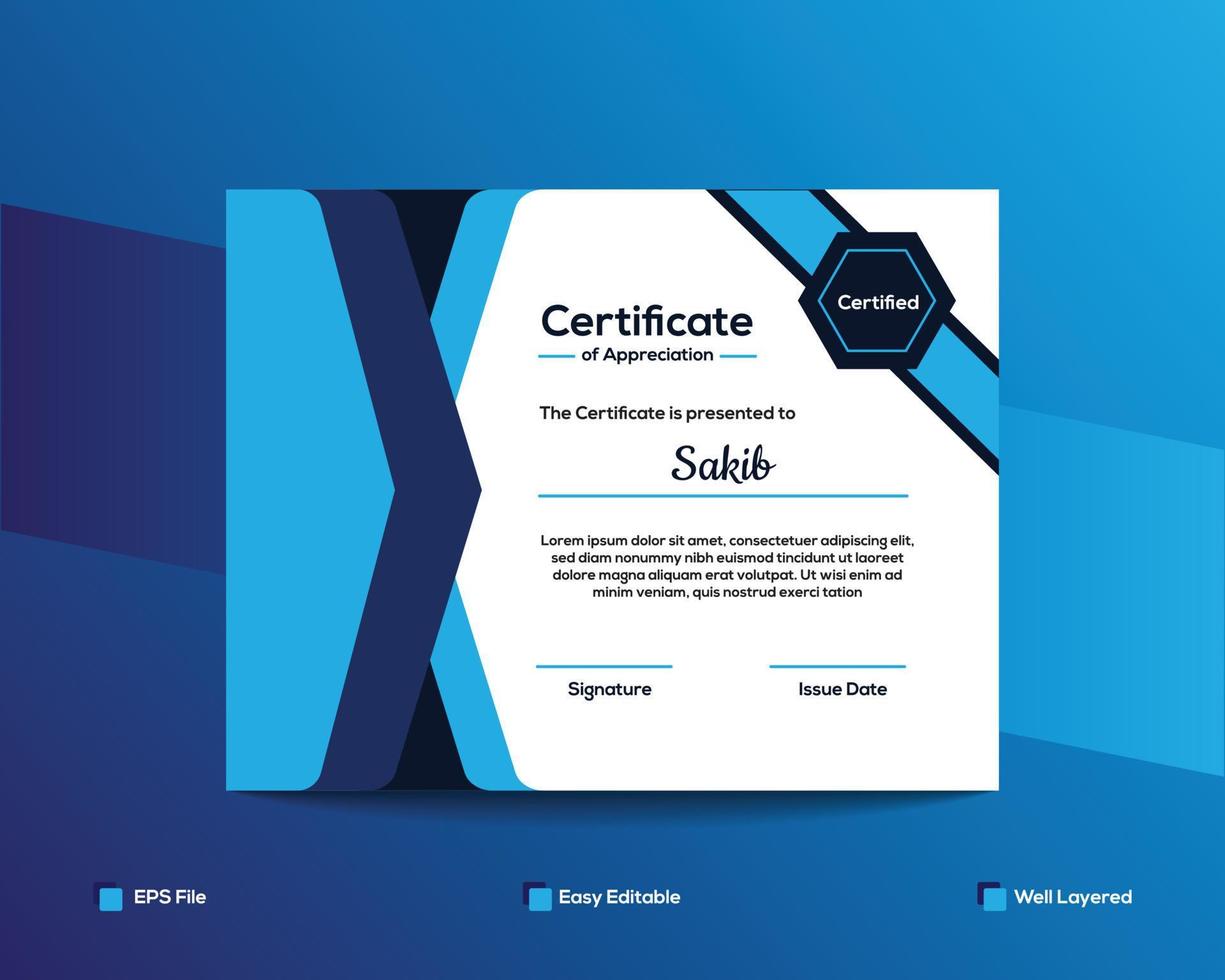 Certificate Creative Design Template Vector