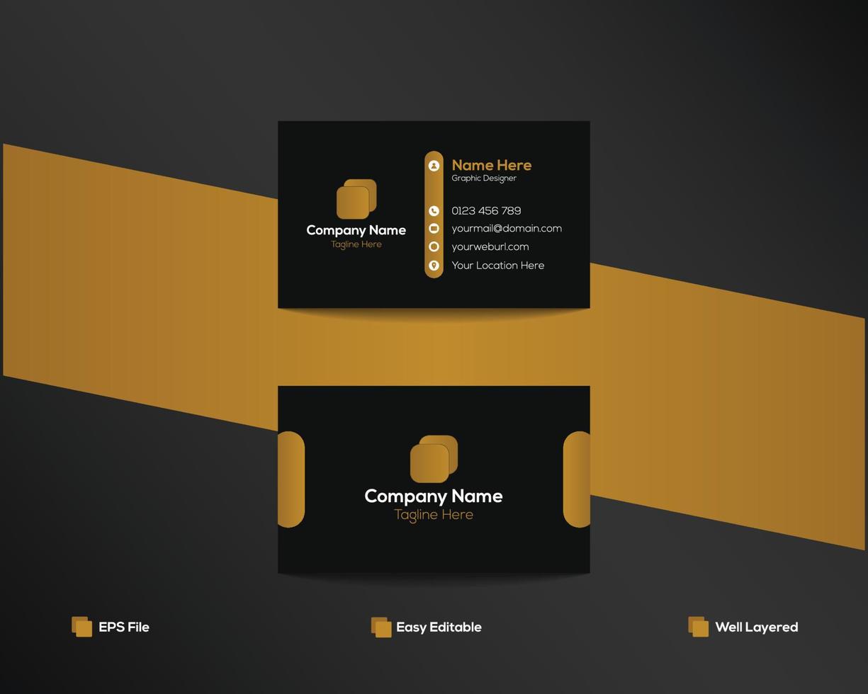 Luxury Business Card Design Template Vector