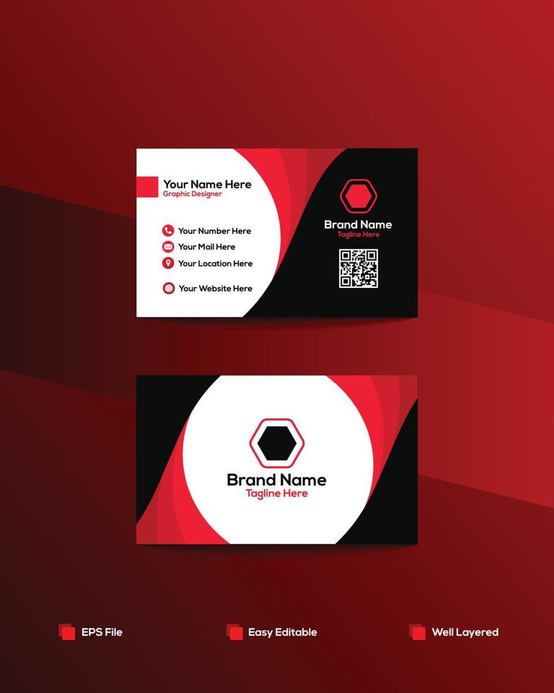 Corporate Business Card Creative Design Template vector