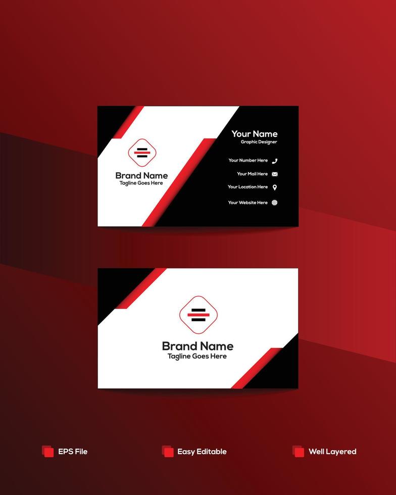 Business Card Design Template Vector