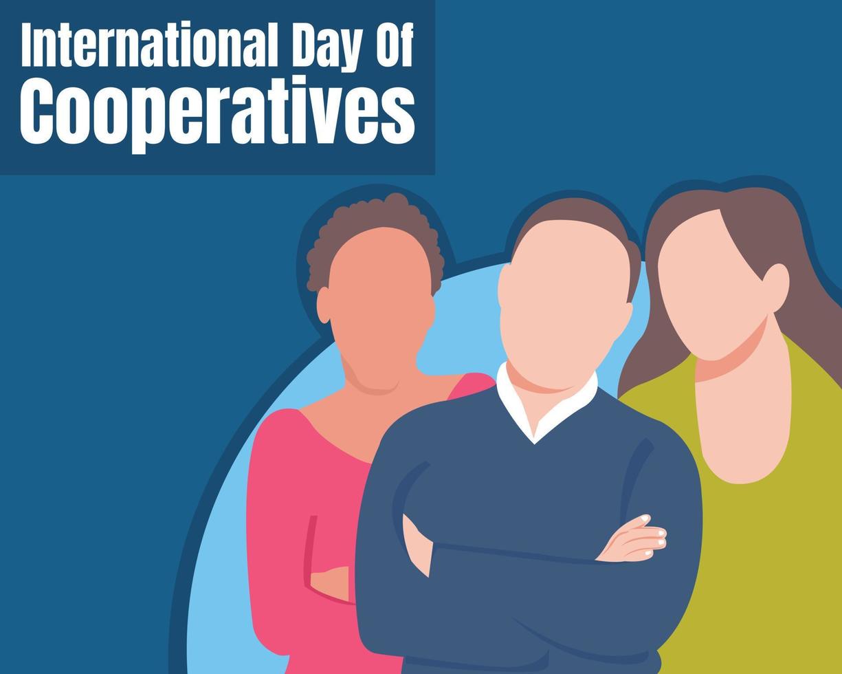 illustration vector graphic of one group of workers, perfect for international day of cooperatives, celebrate, greeting card, etc.