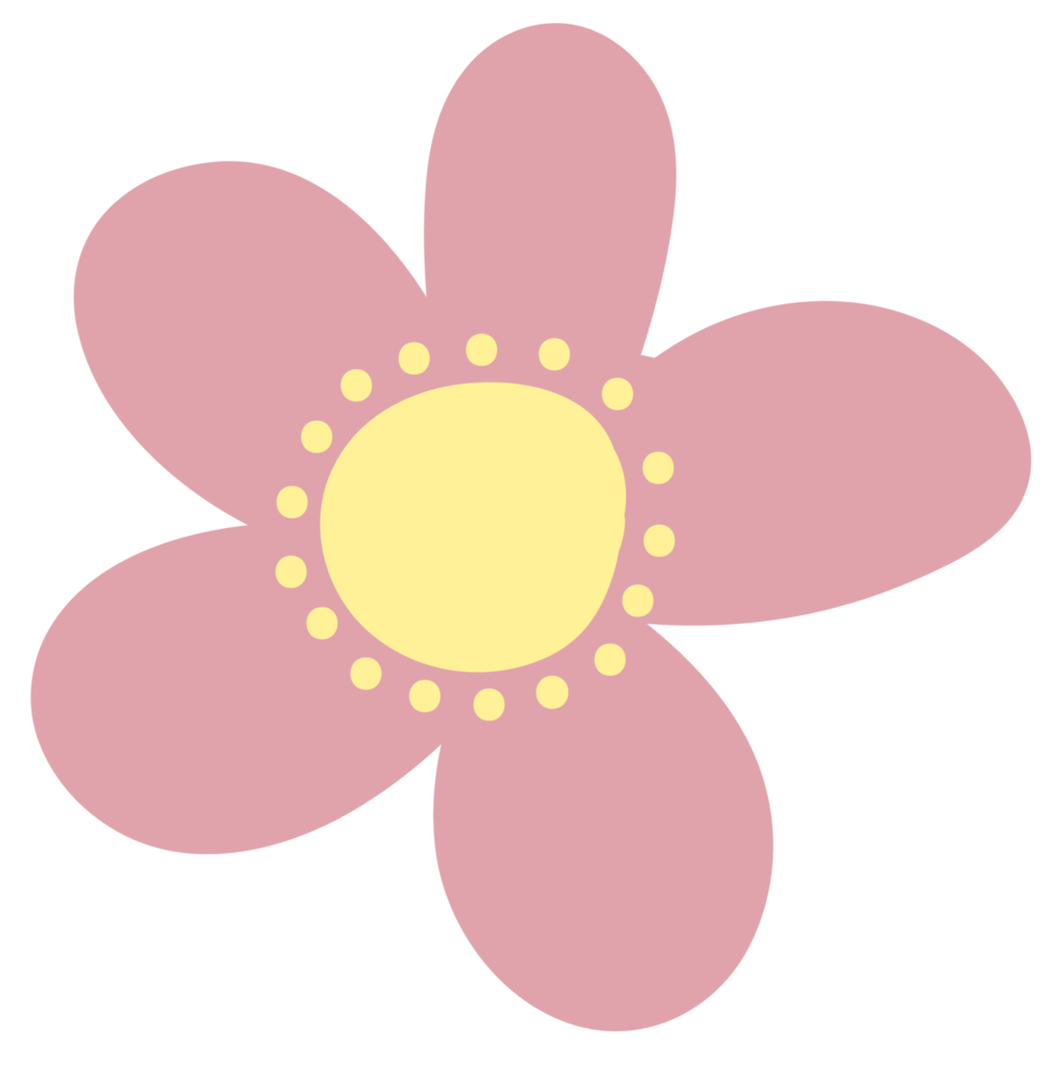 Simple hand draw flower png