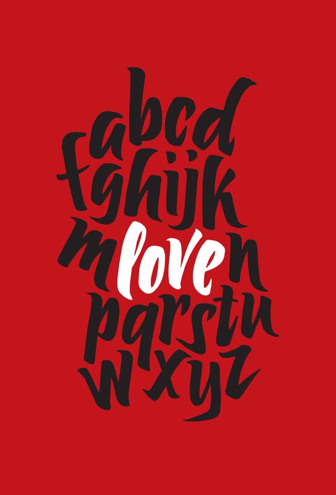 Alphabet love - Red Card vector