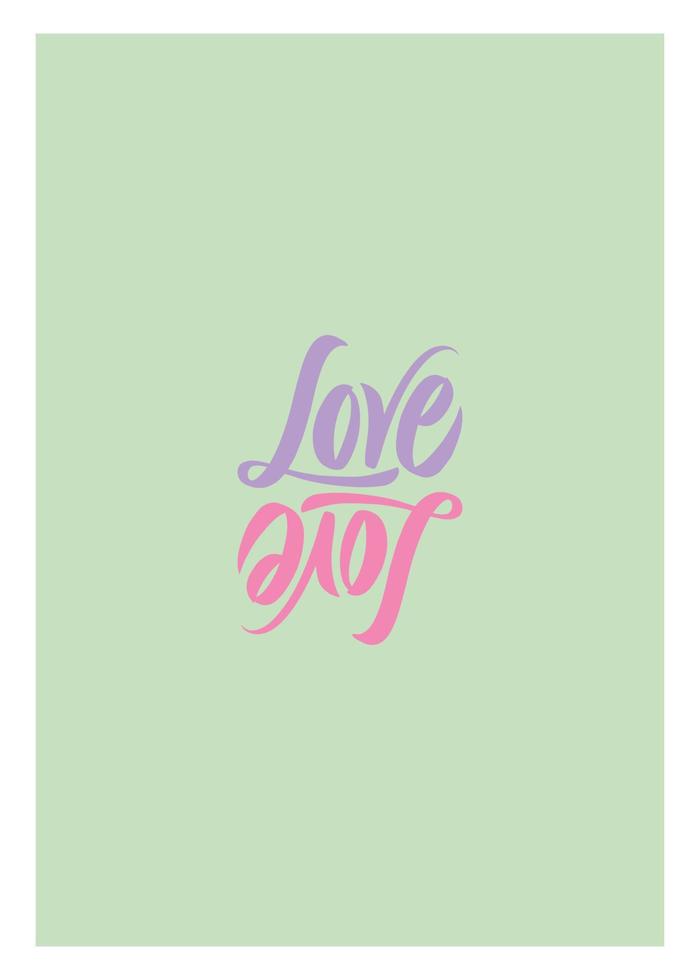 Double Love Card soft brush pointed vector
