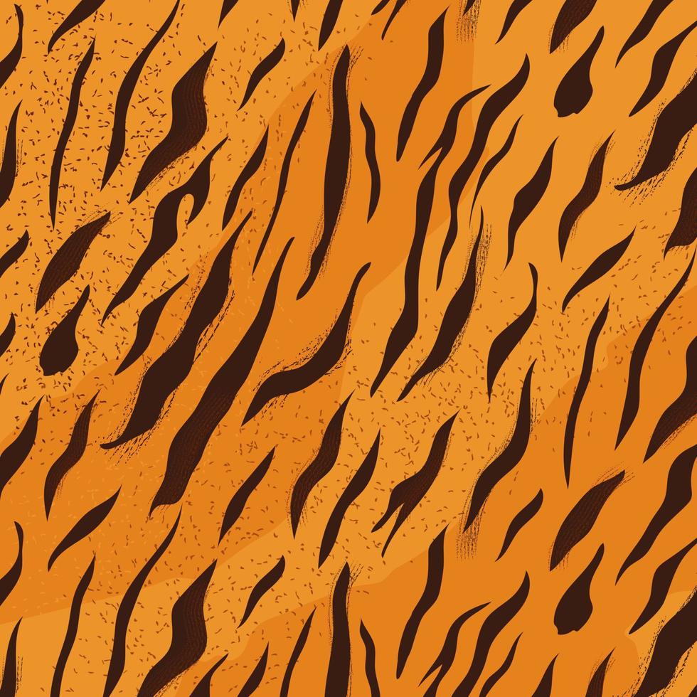 Orange abstract pattern with tiger fur. Hand drawing animal texture. Line Abstract Background. Vector illustration.