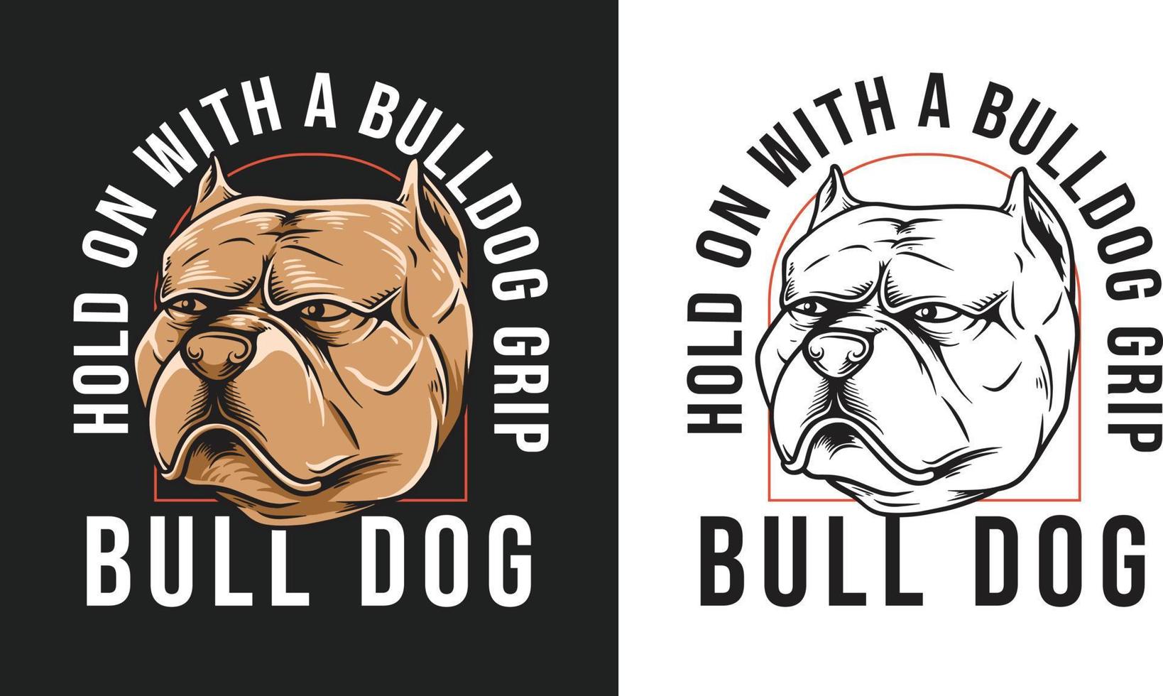 Bulldog illustration mascot good for your brand vector