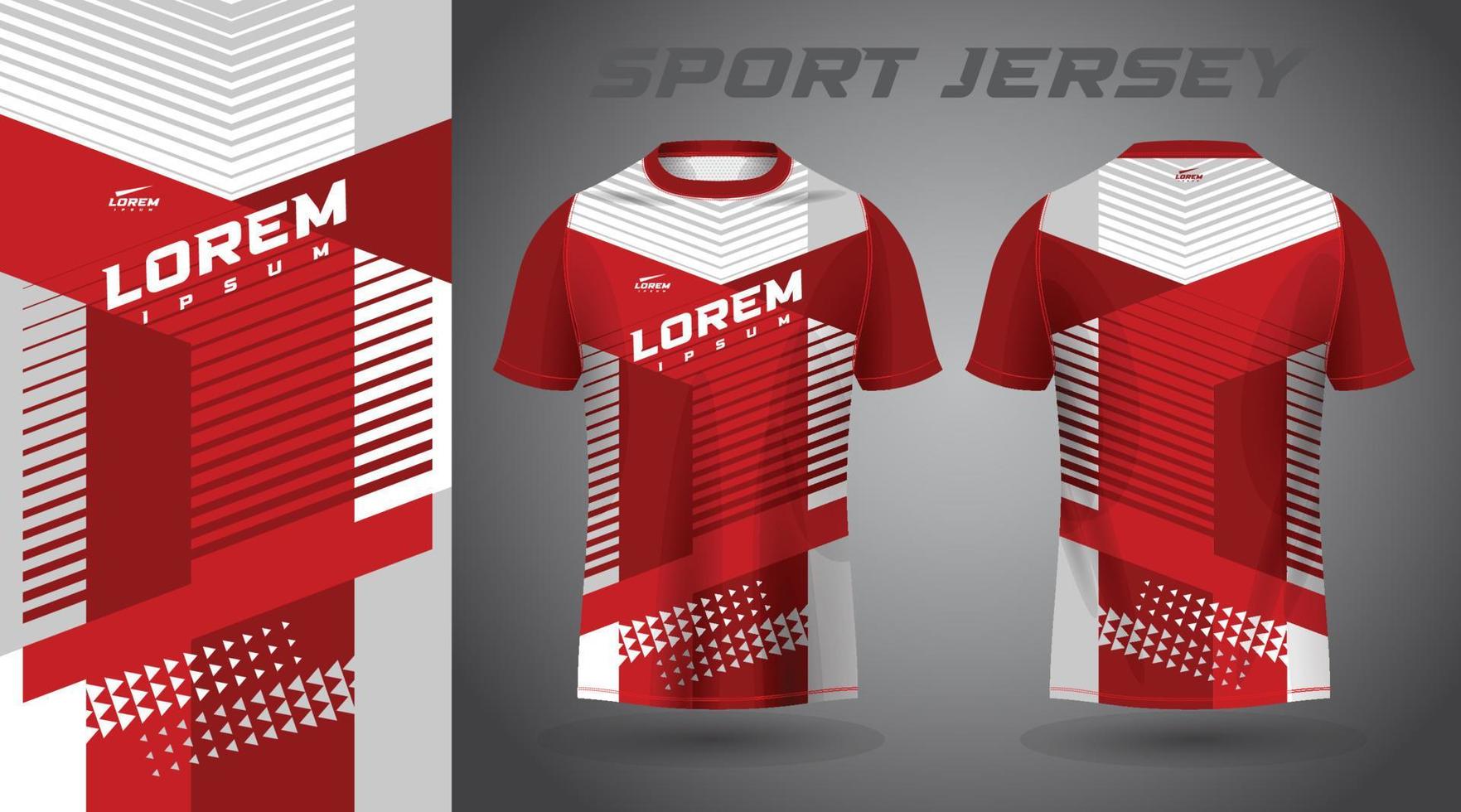 red shirt sport jersey design vector