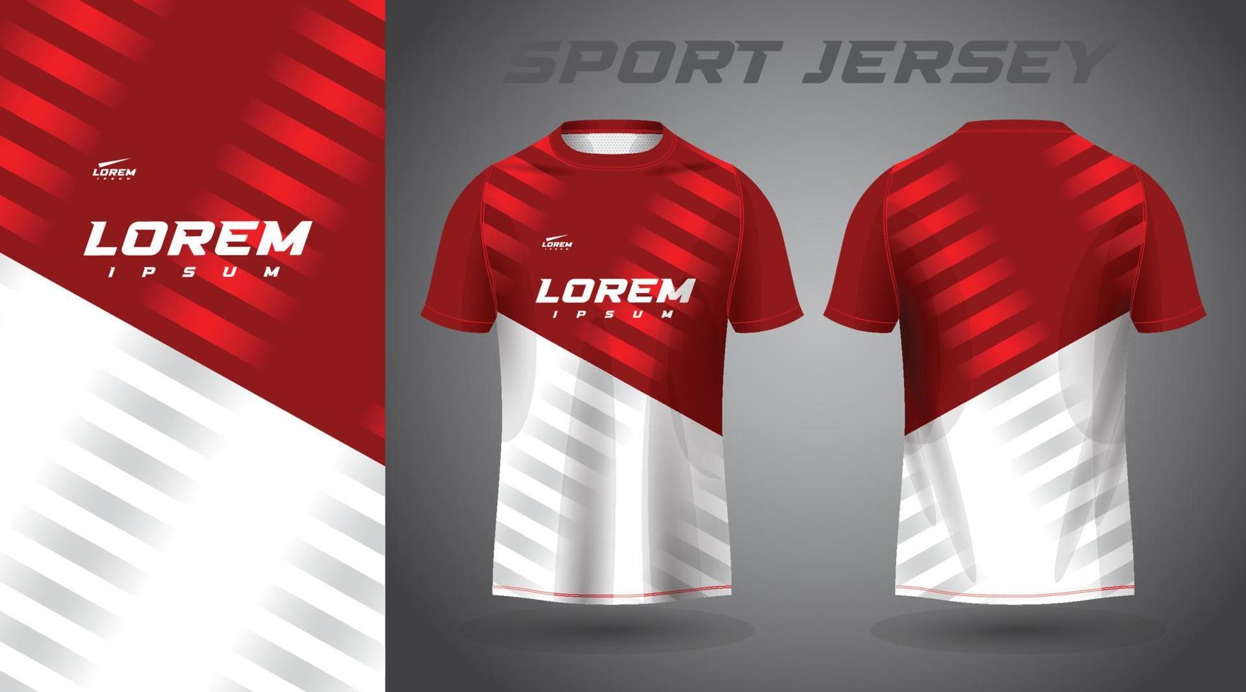 red shirt sport jersey design vector