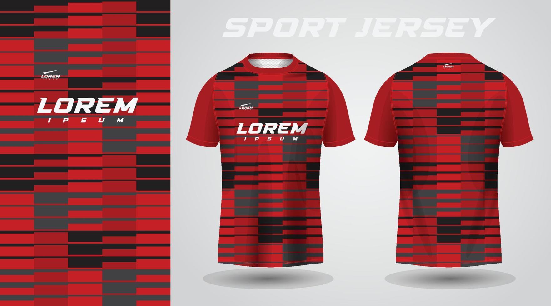 red shirt sport jersey design vector