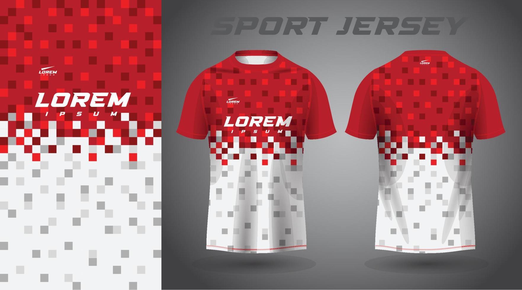 red shirt sport jersey design vector