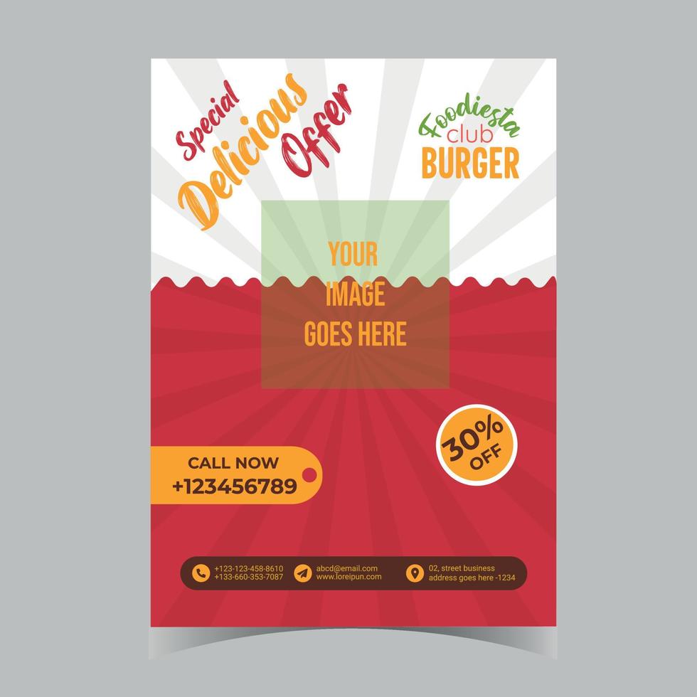 Restaurant Food Flyer Template vector