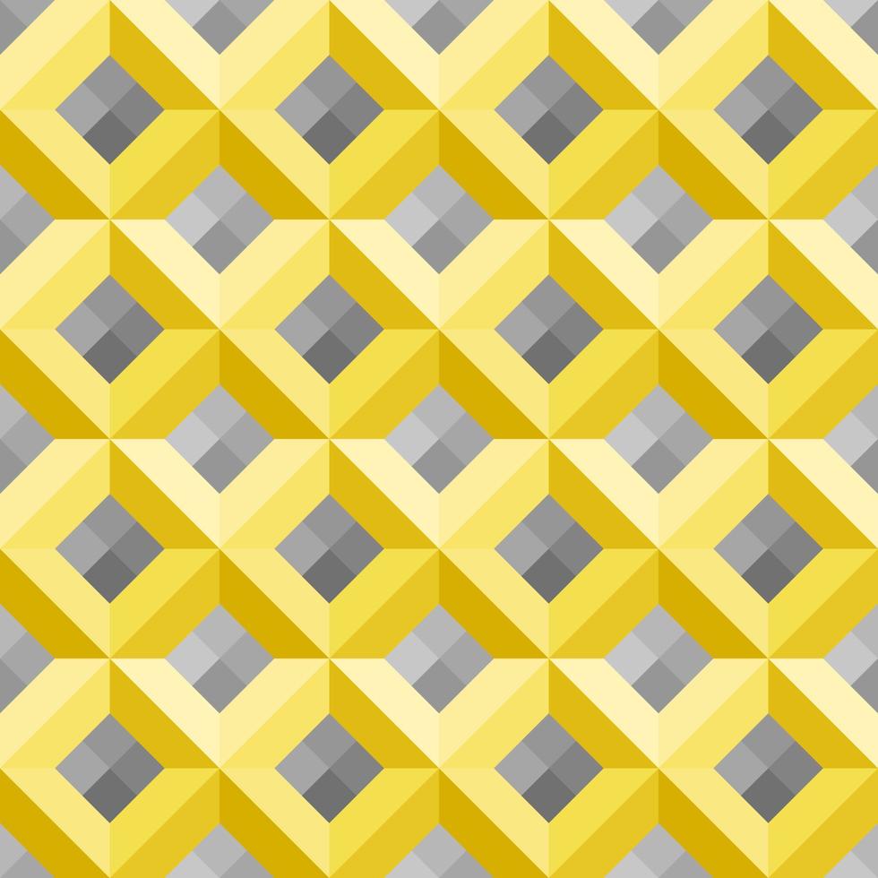 Yellow Square Hole Diamond Shape Seamless Background vector