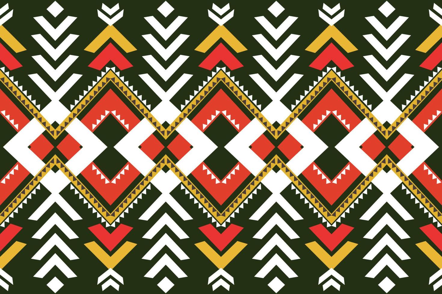 Traditional geometric ethnic  fabric pattern vector