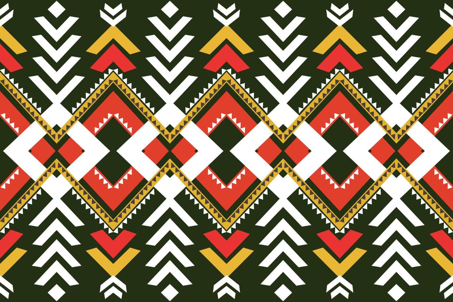 Traditional geometric ethnic  fabric pattern vector