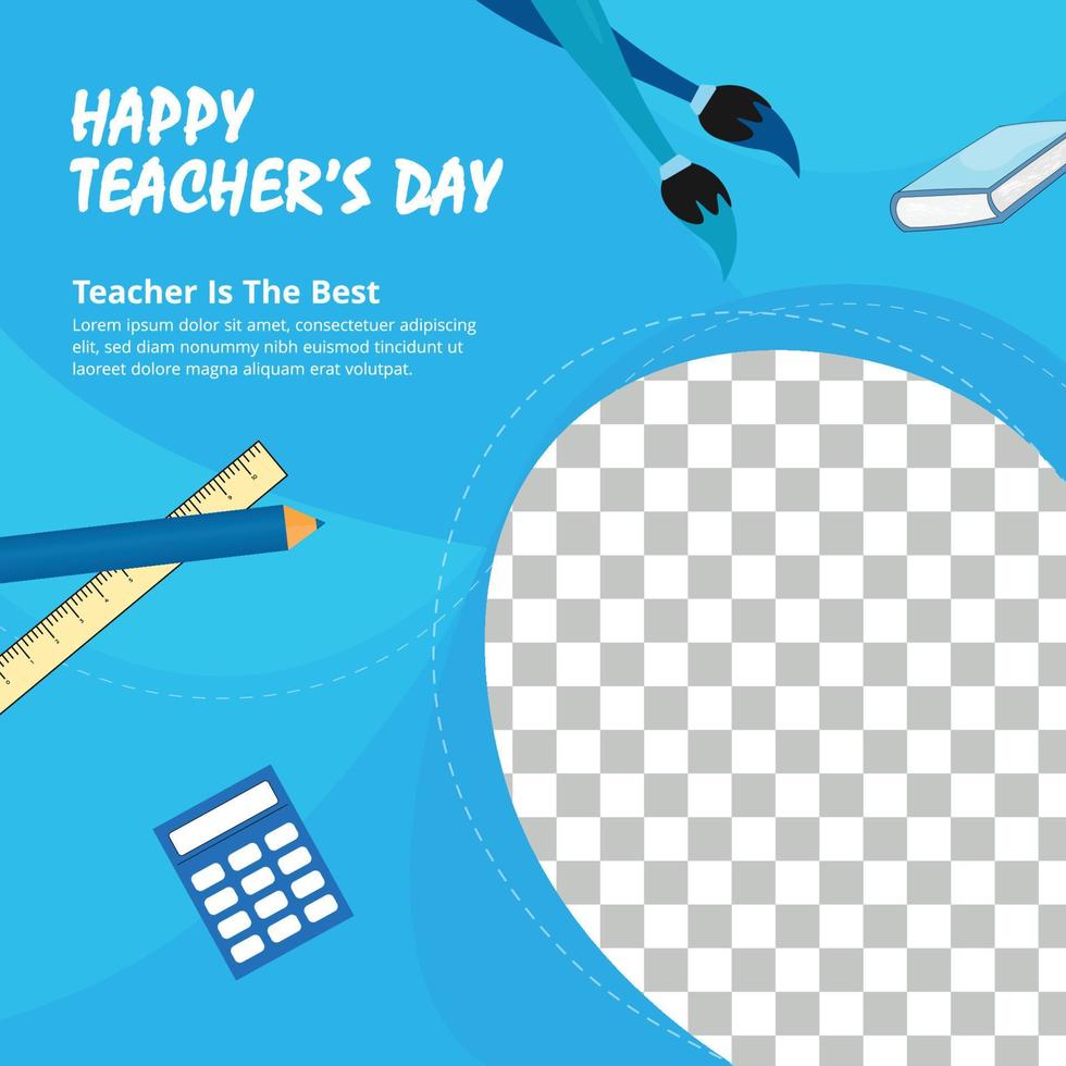 Teachers' day social media posts design vector