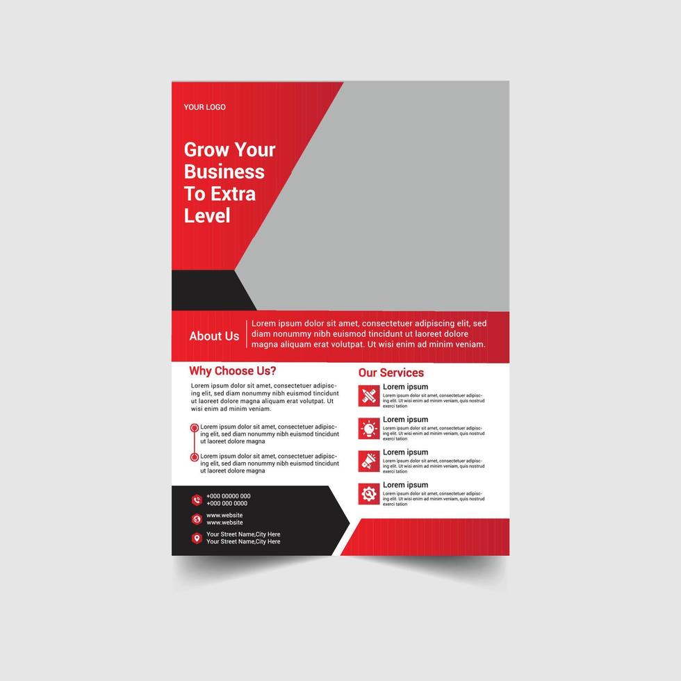 A4 corporate flyer vector