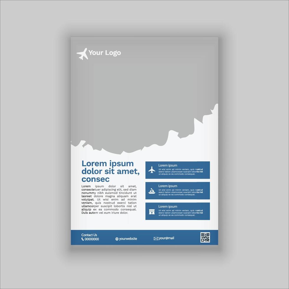 A4 travel flyer vector