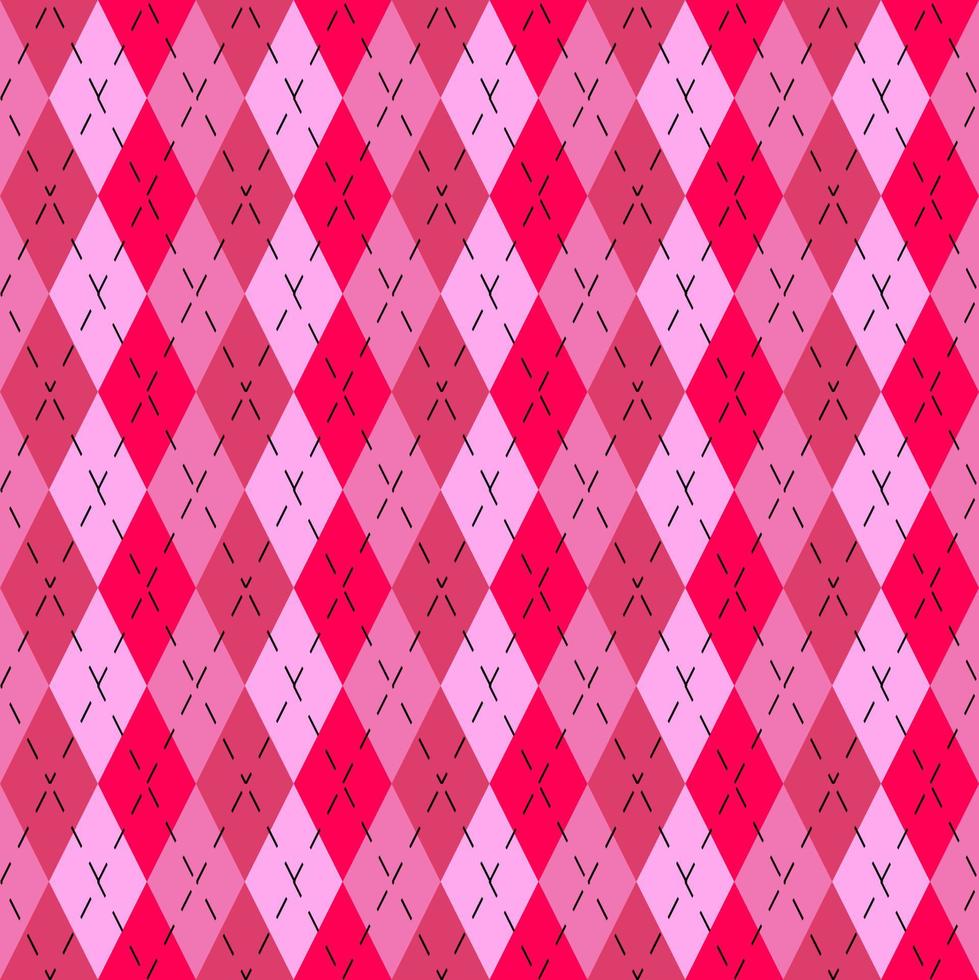 pink seamless geometric pattern with argyle background vector