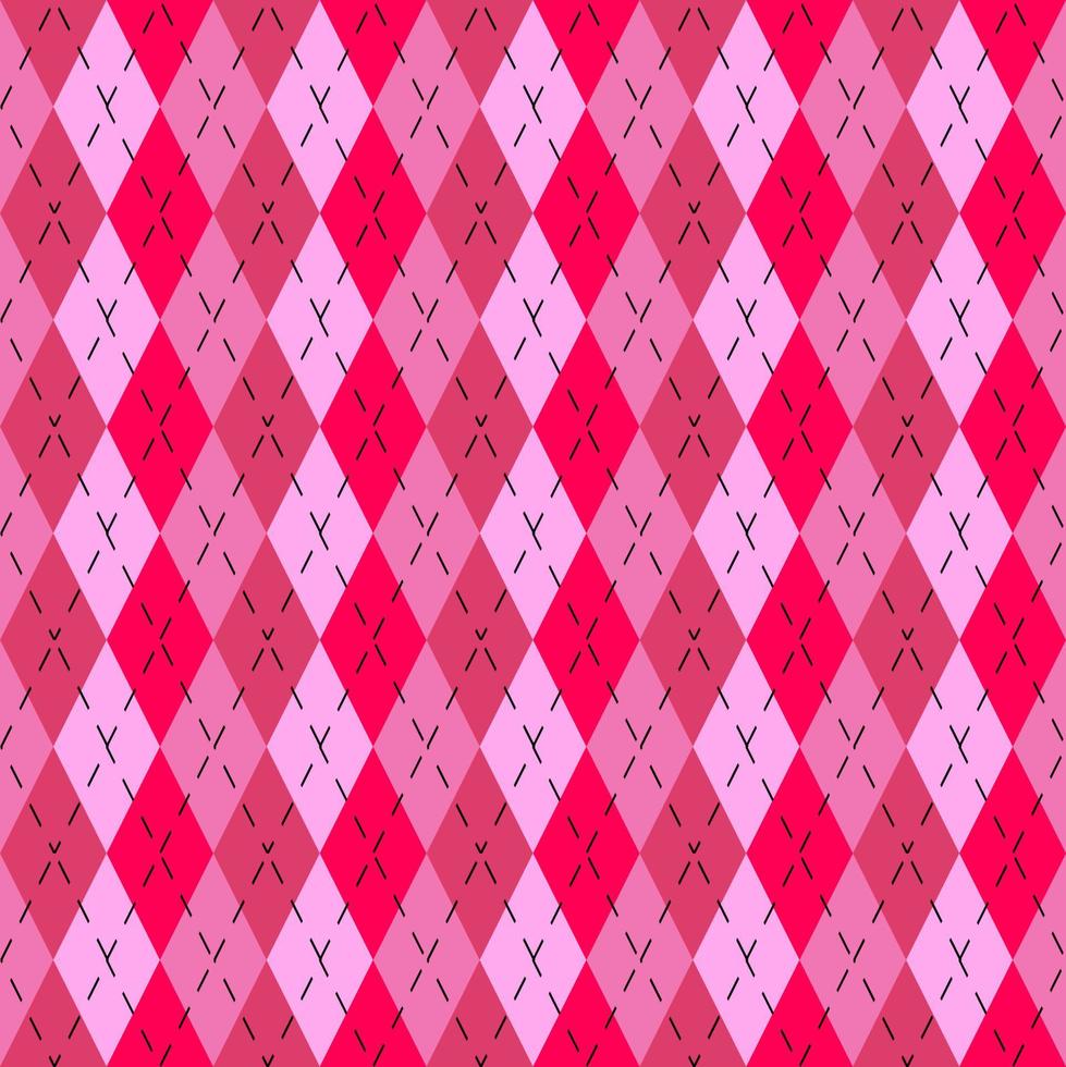 pink seamless geometric pattern with argyle background vector