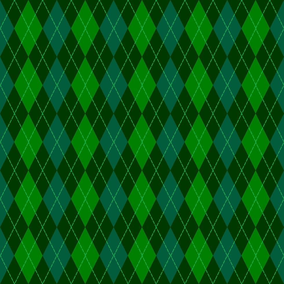 green seamless geometric pattern with argyle Background vector