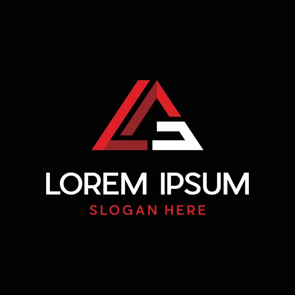 Letter LG Monogram Geometric Logo vector