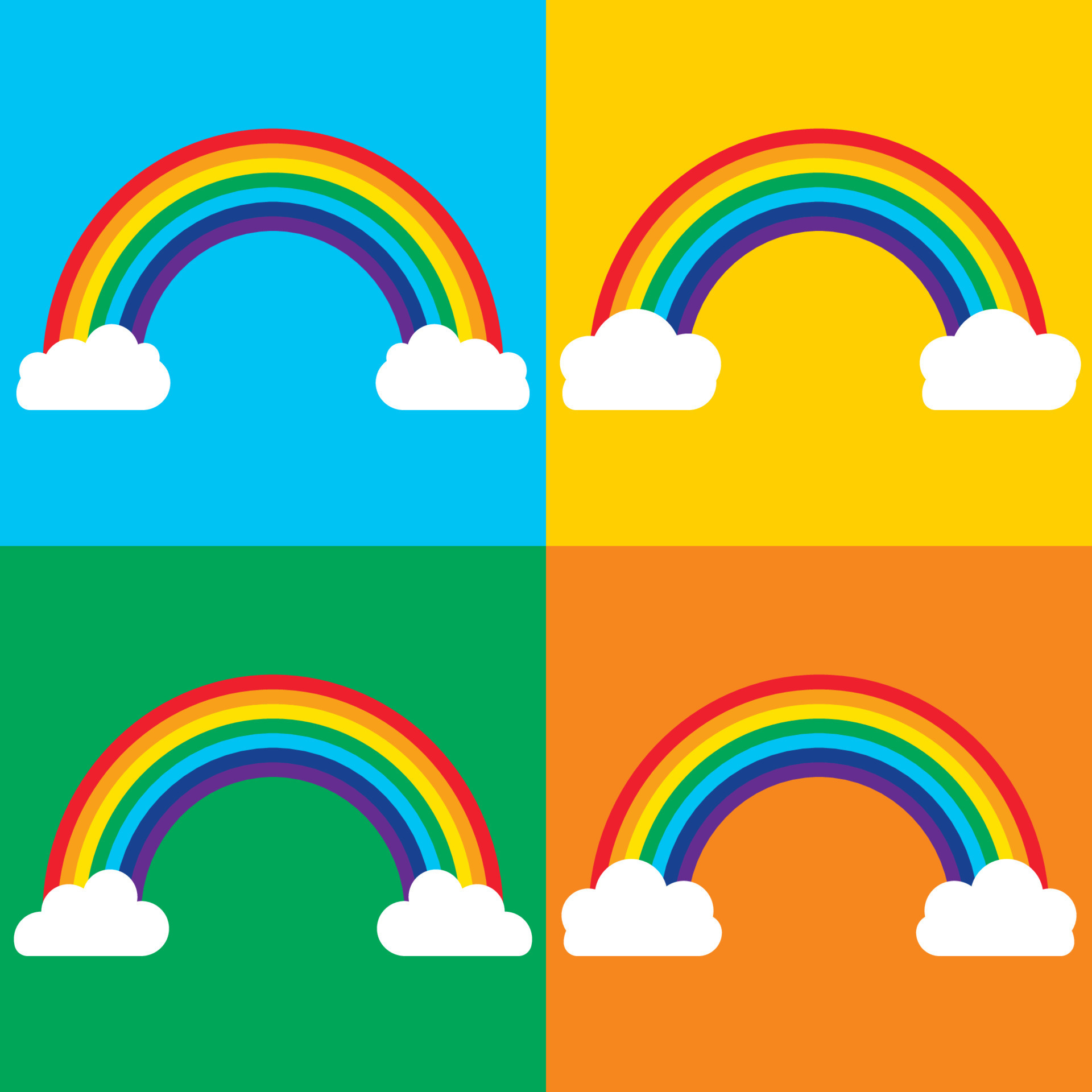 Rainbow cloud clipart background 11201828 Vector Art at Vecteezy