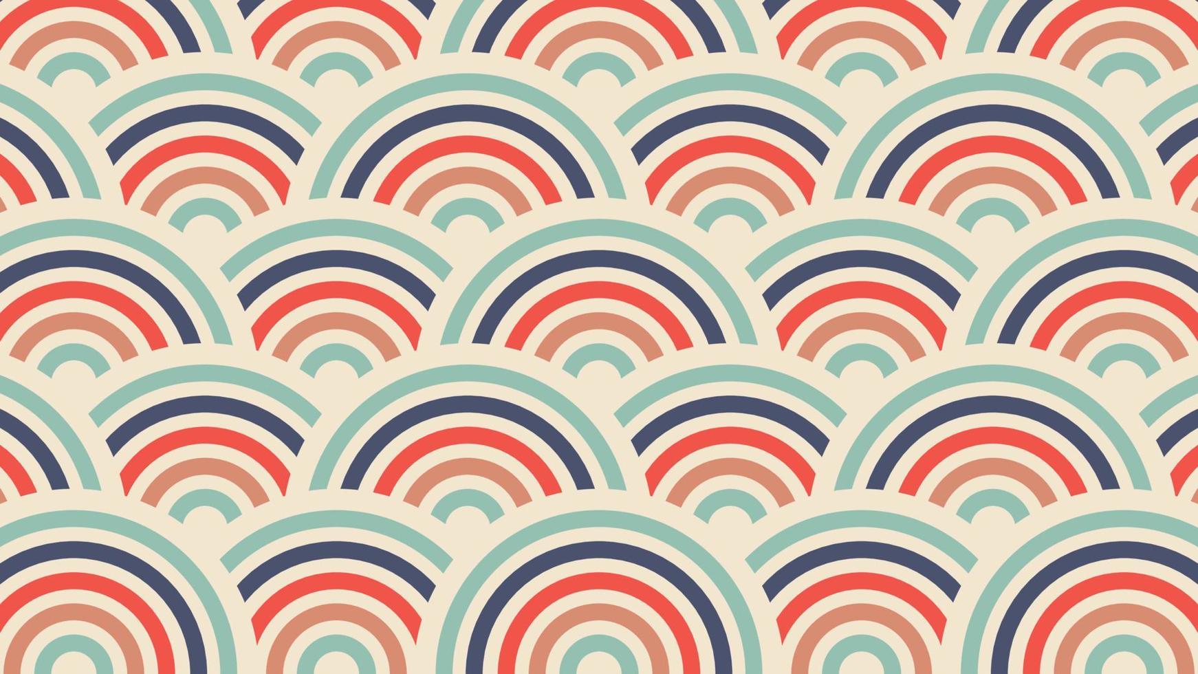 Vintage background with circles overlapping vector