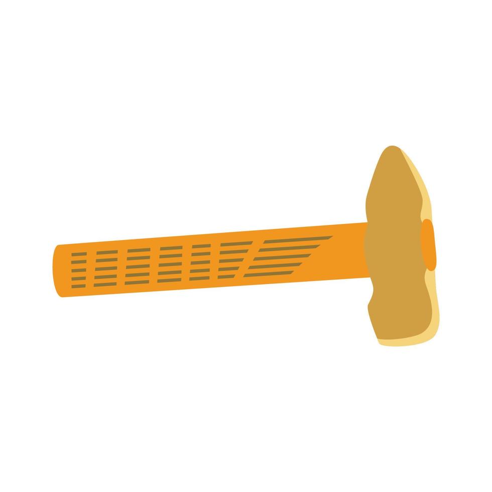 Hammer icon on white background Flat illustration vector