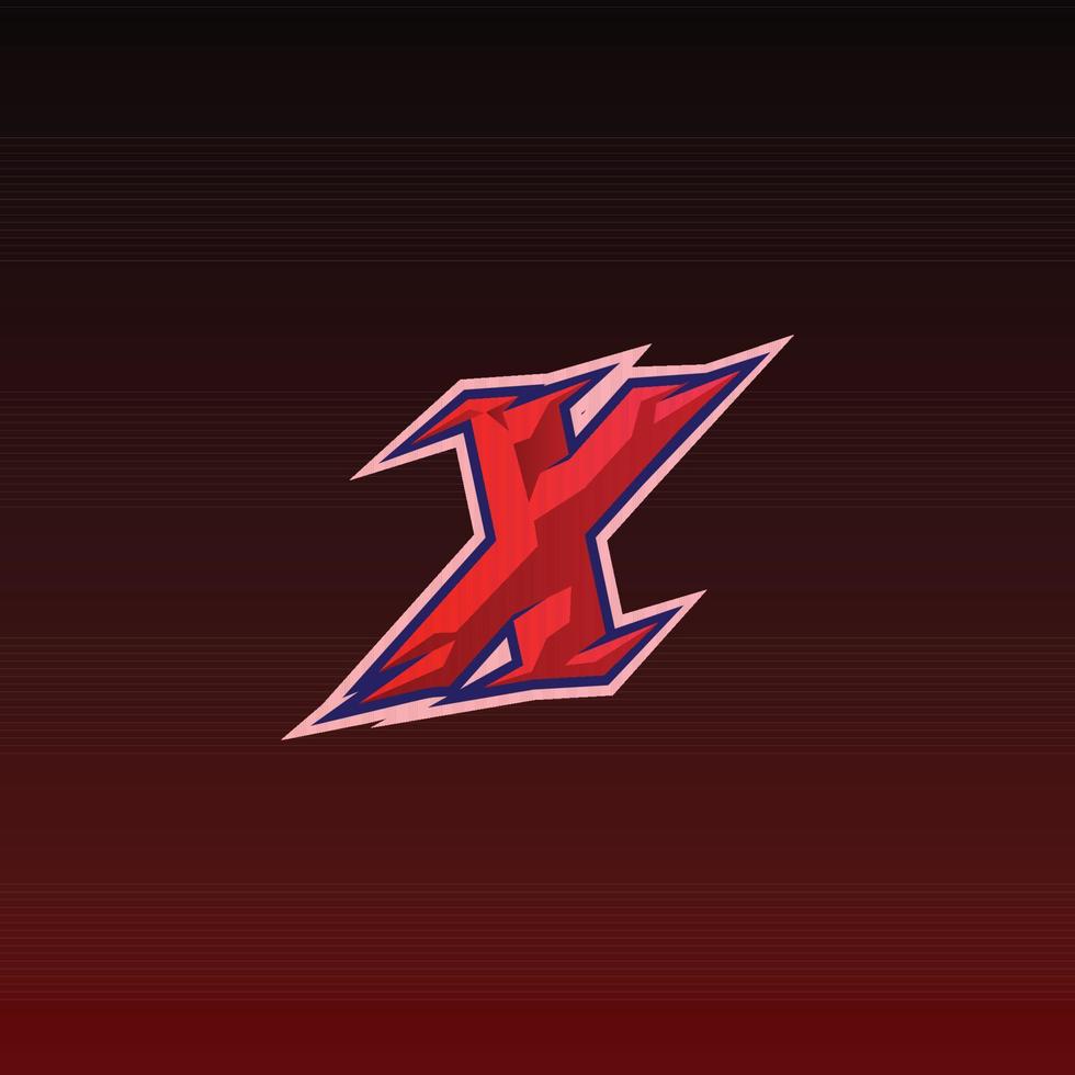 inspiración de plantilla de diseño de logotipo de x gaming e sport inicial vector