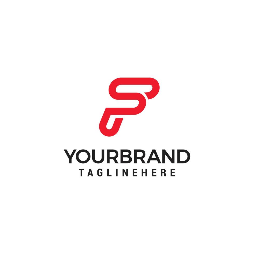 Letter FP creative monogram logo design vector