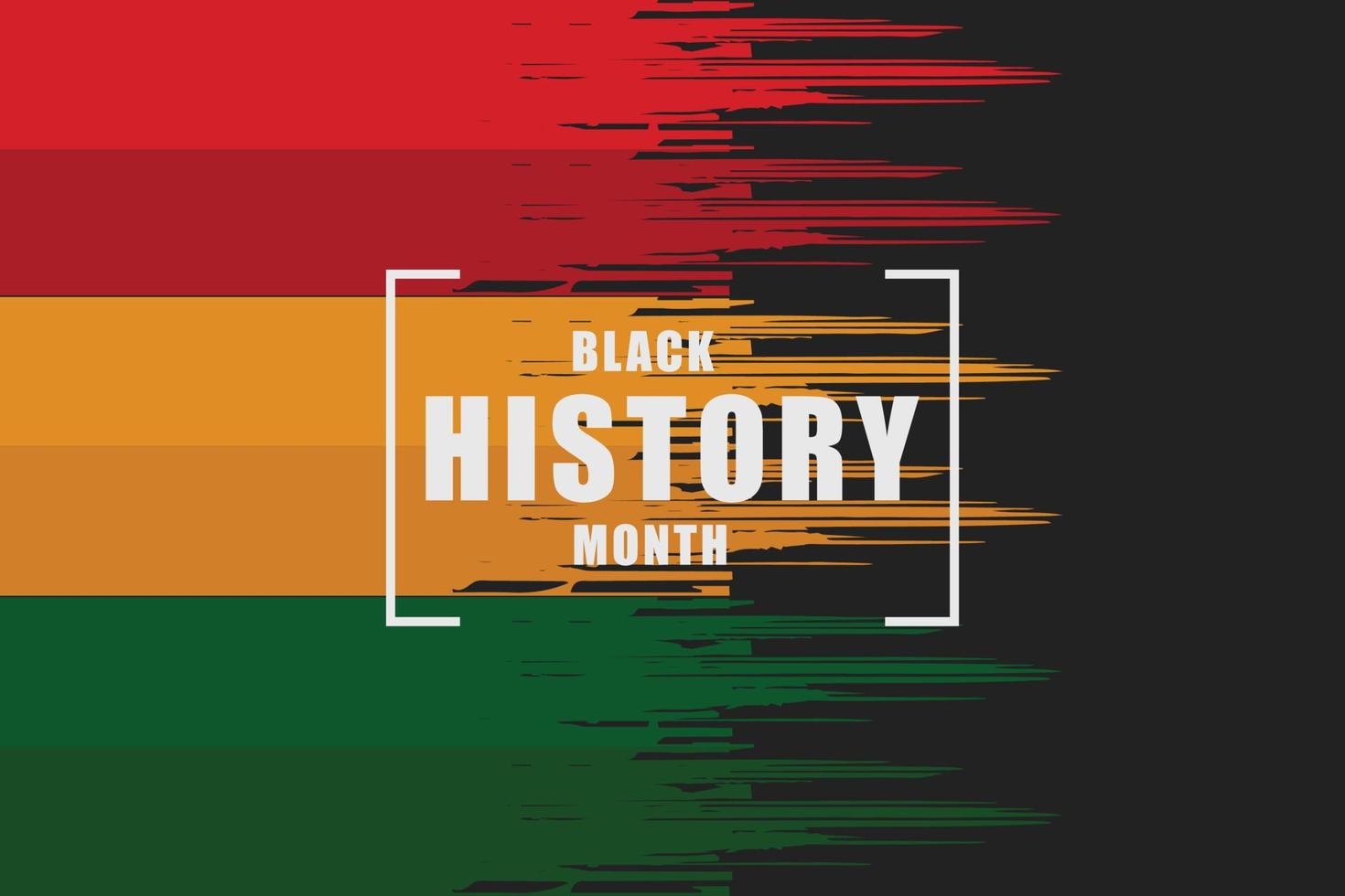 Black History Month background. Vector illustration of design template for national holiday. Annual celebration in february in USA and Canada, october in UK vector illustration