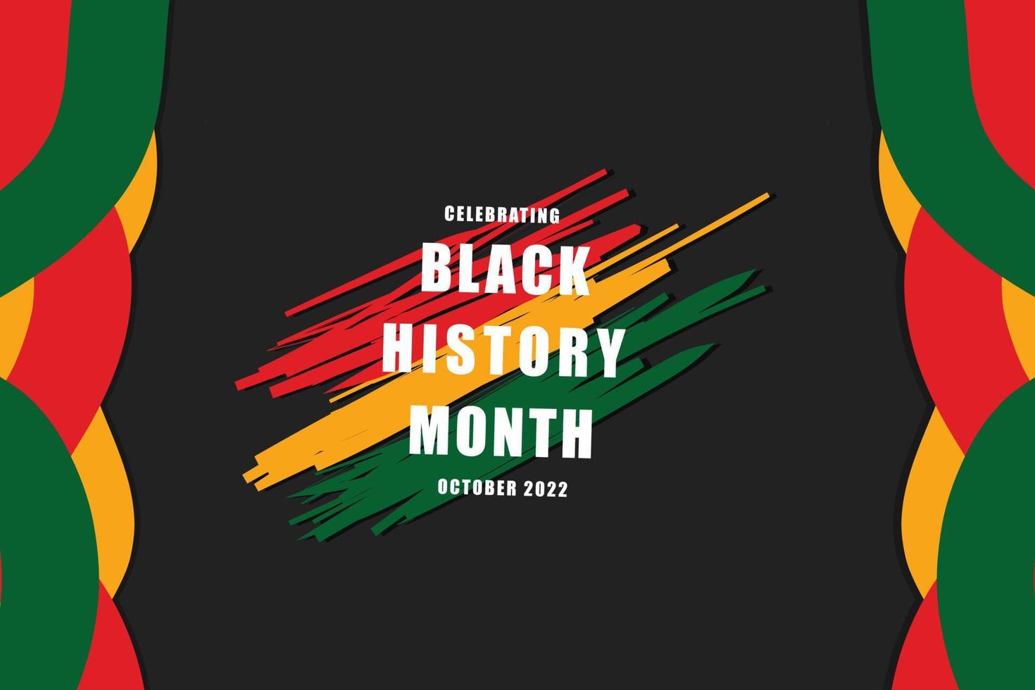 Black History Month background. Vector illustration of design template for national holiday. Annual celebration in february in USA and Canada, october in UK vector illustration