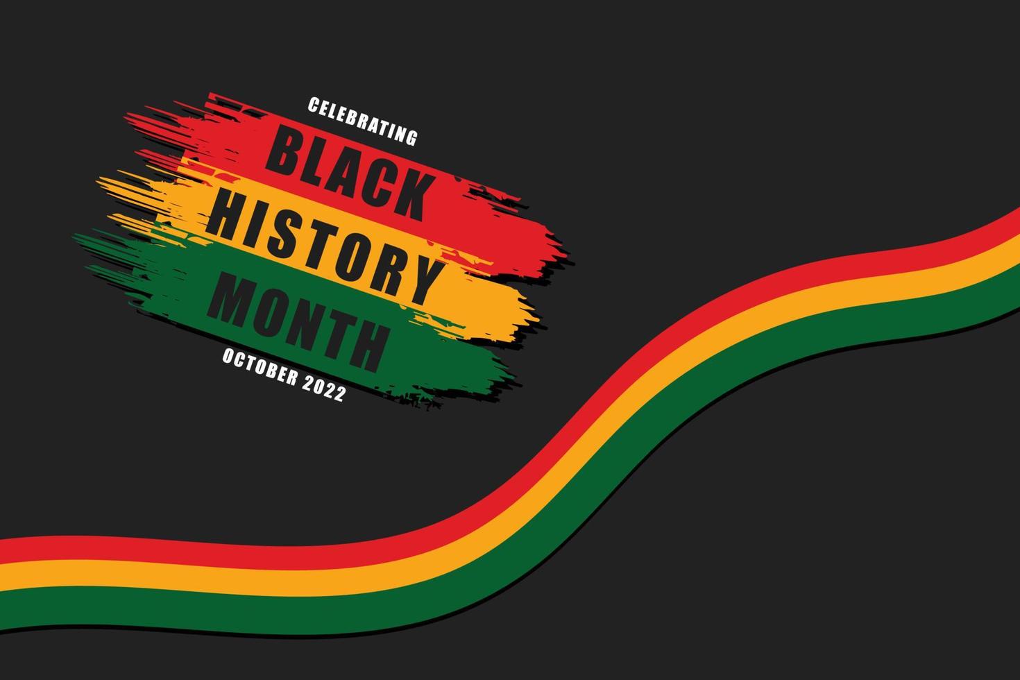 Black History Month background. Vector illustration of design template for national holiday. Annual celebration in february in USA and Canada, october in UK vector illustration