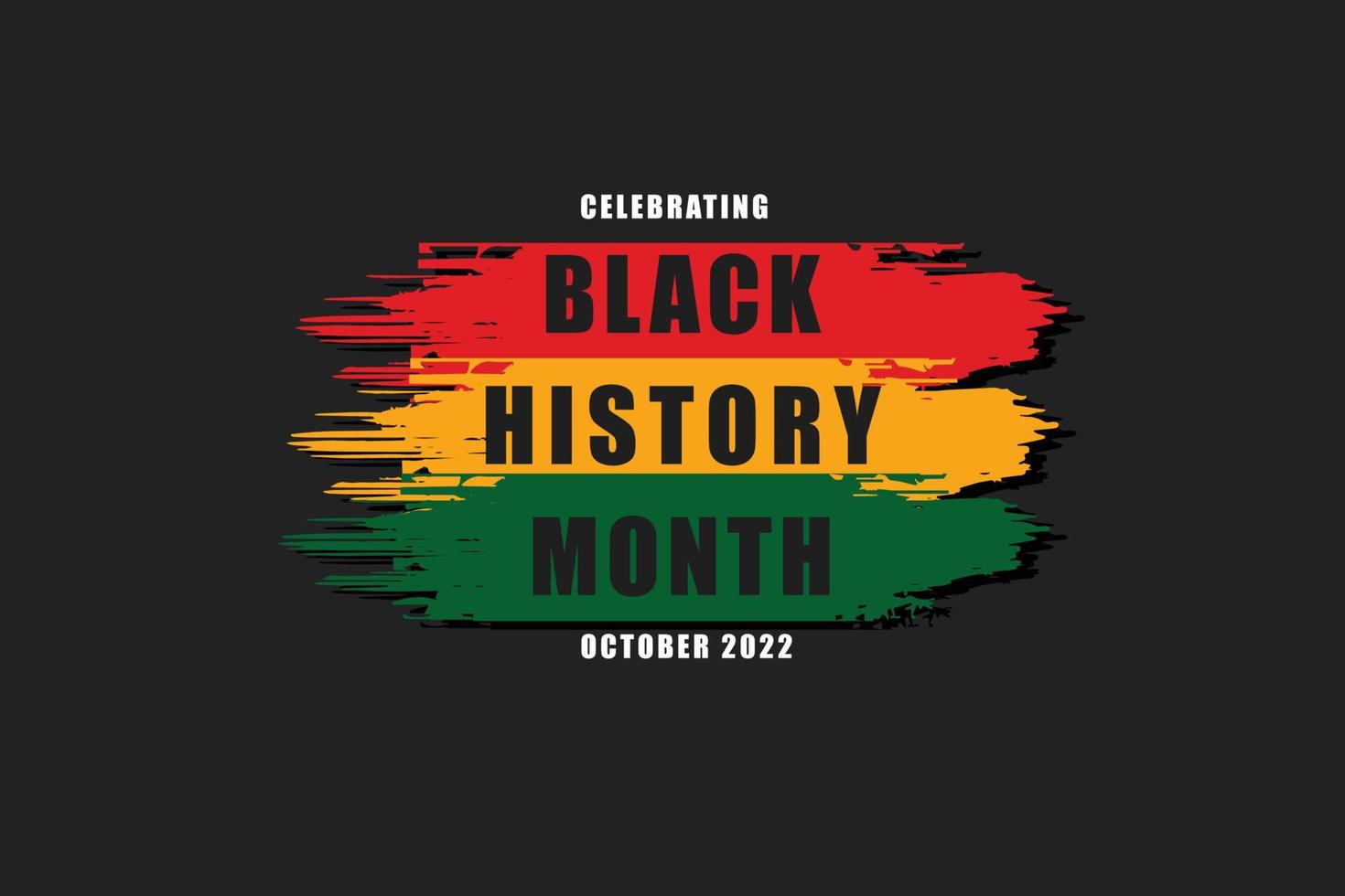 Black History Month background. Vector illustration of design template for national holiday. Annual celebration in february in USA and Canada, october in UK vector illustration