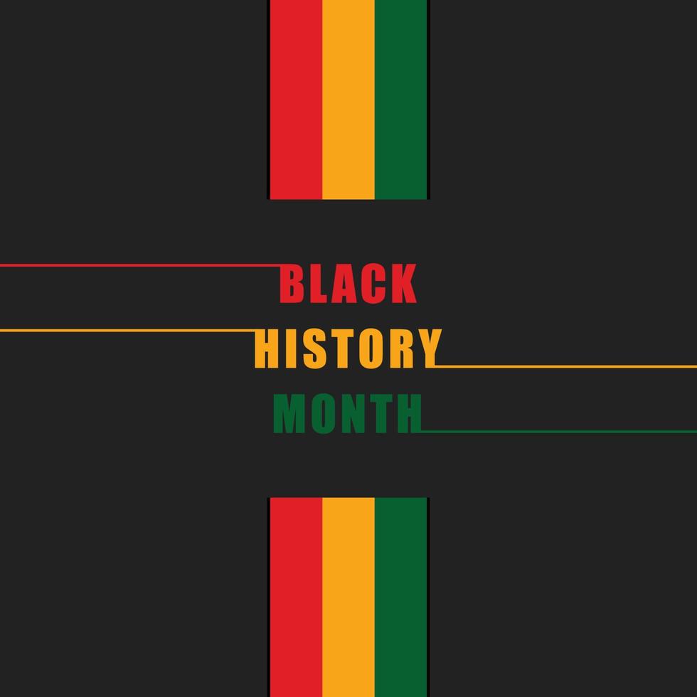 Black History Month background. Vector illustration of design template for national holiday. Annual celebration in february in USA and Canada, october in UK vector illustration