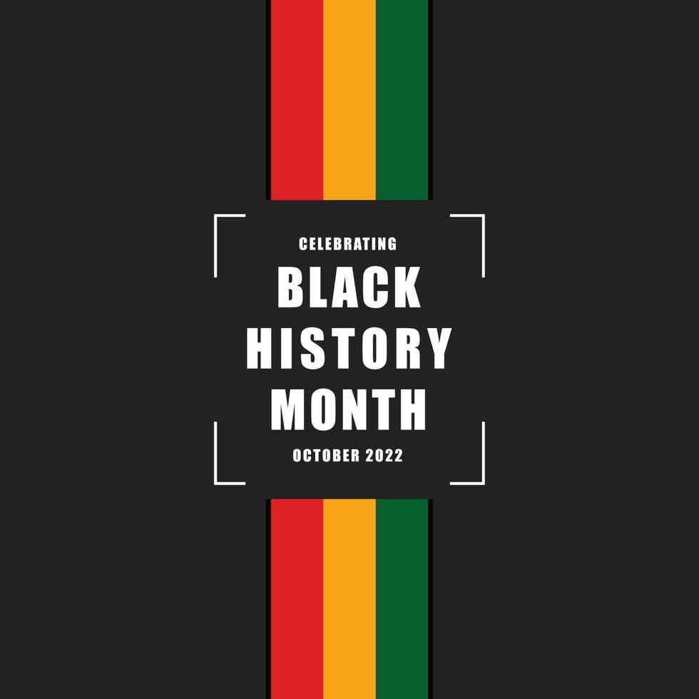 Black History Month background. Vector illustration of design template for national holiday. Annual celebration in february in USA and Canada, october in UK vector illustration