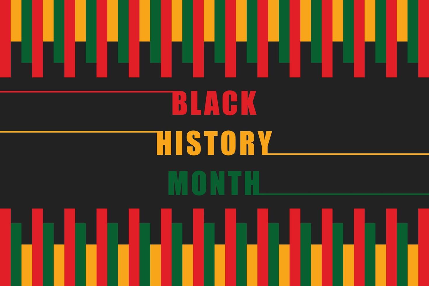 Black History Month background. Vector illustration of design template for national holiday. Annual celebration in february in USA and Canada, october in UK vector illustration