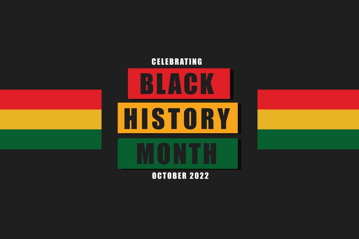 Black History Month background. Vector illustration of design template for national holiday. Annual celebration in february in USA and Canada, october in UK vector illustration