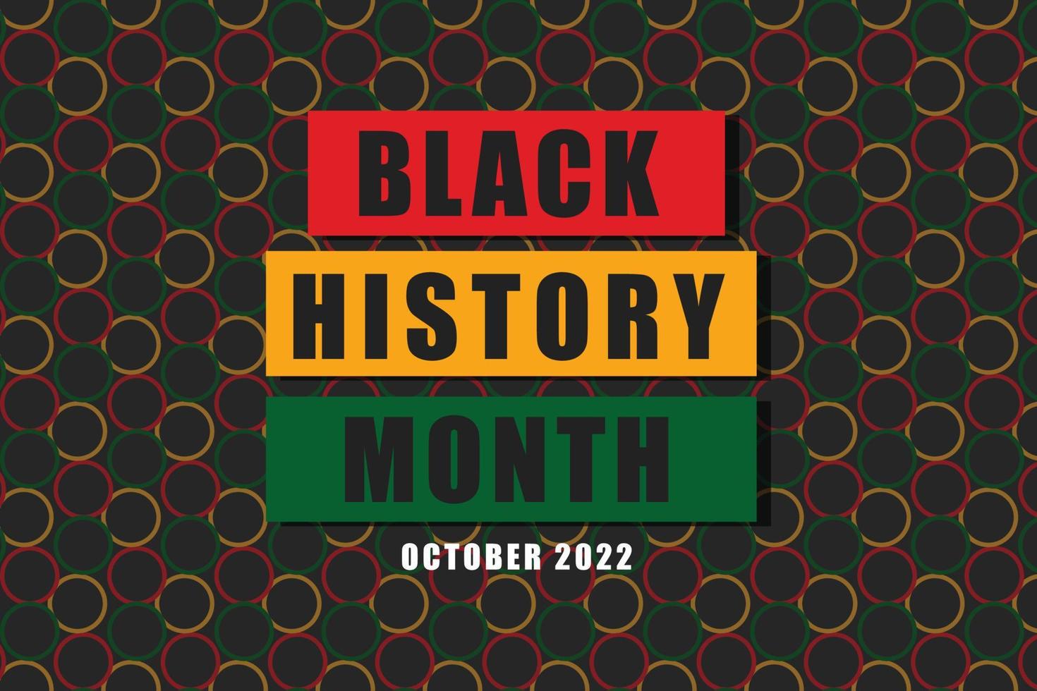 Black History Month background. Vector illustration of design template for national holiday. Annual celebration in february in USA and Canada, october in UK vector illustration