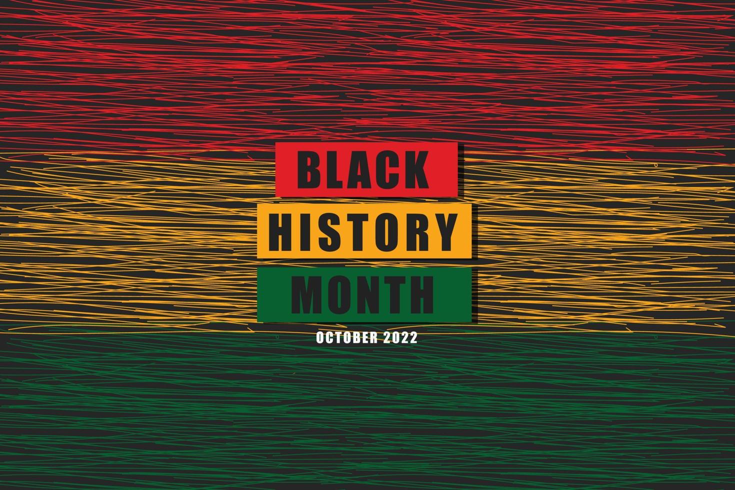 Black History Month background. Vector illustration of design template for national holiday. Annual celebration in february in USA and Canada, october in UK vector illustration