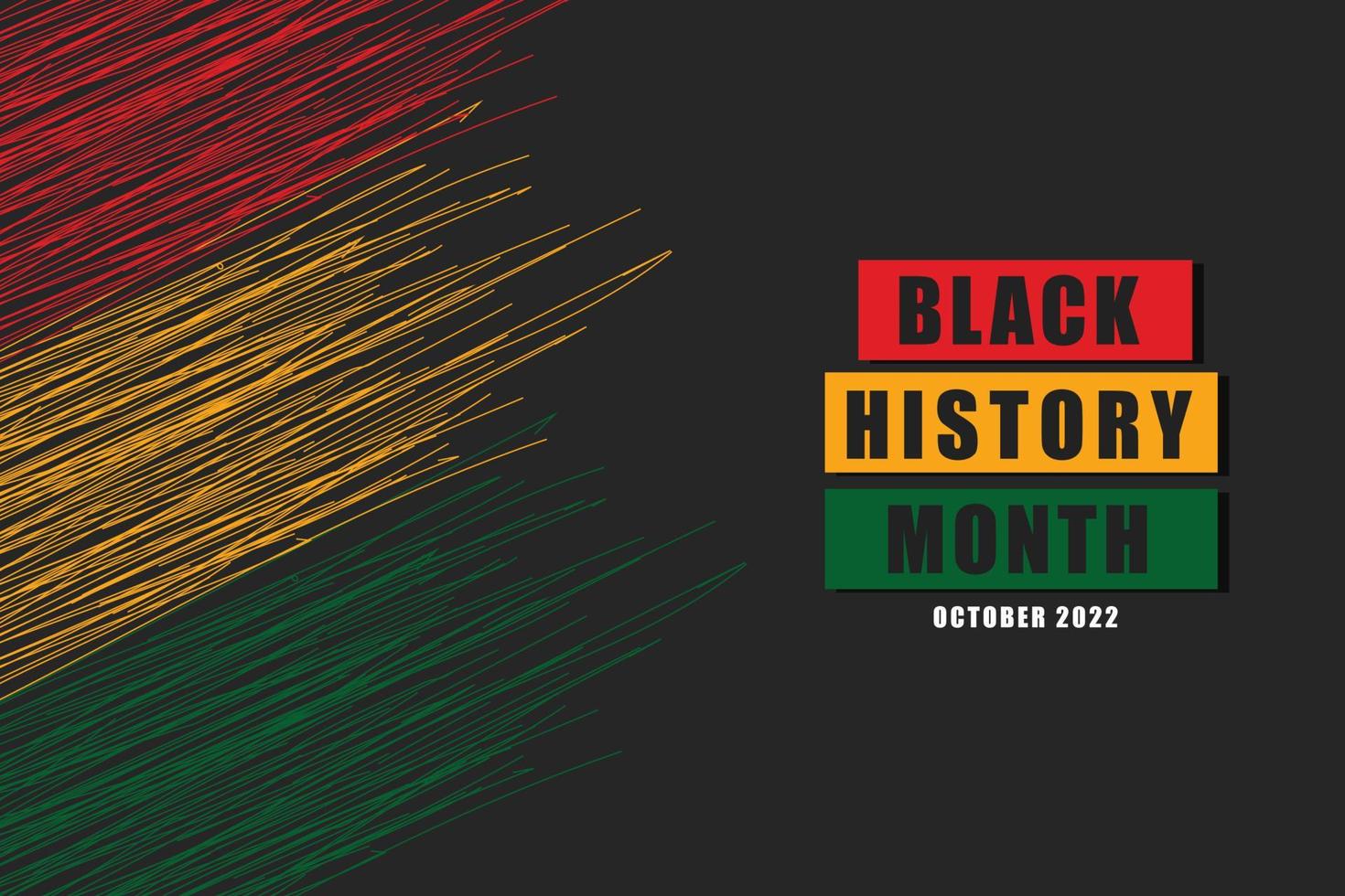 Black History Month background. Vector illustration of design template for national holiday. Annual celebration in february in USA and Canada, october in UK vector illustration