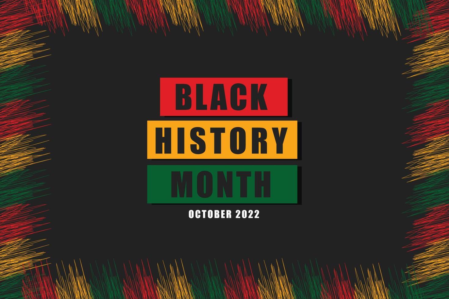 Black History Month background. Vector illustration of design template for national holiday. Annual celebration in february in USA and Canada, october in UK vector illustration