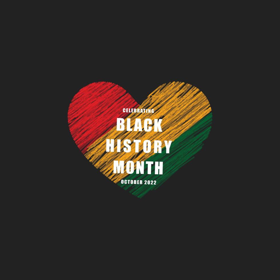 Black History Month background. Vector illustration of design template for national holiday. Annual celebration in february in USA and Canada, october in UK vector illustration