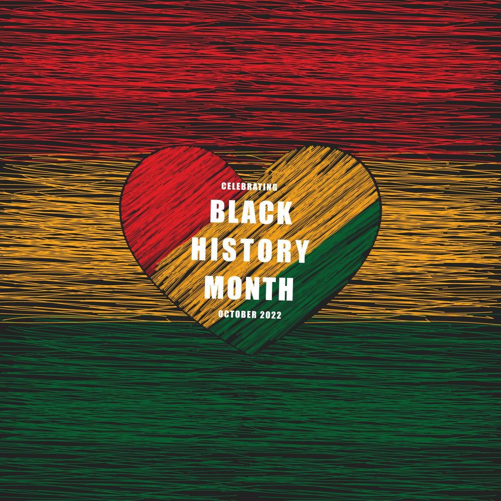 Black History Month background. Vector illustration of design template for national holiday. Annual celebration in february in USA and Canada, october in UK vector illustration