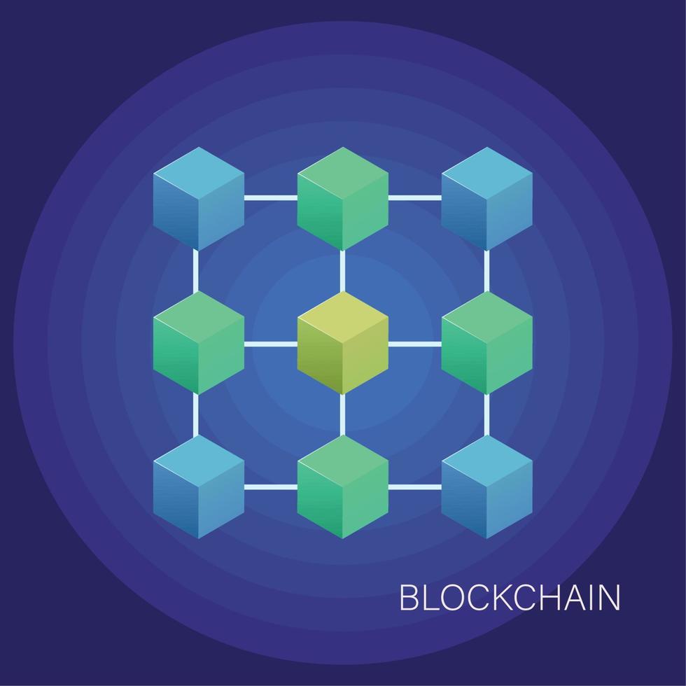 blockchain cryptocurrency finance vector